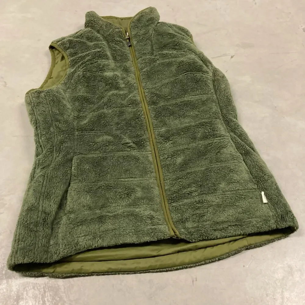 Reversible fur the north face puffer vest jacket